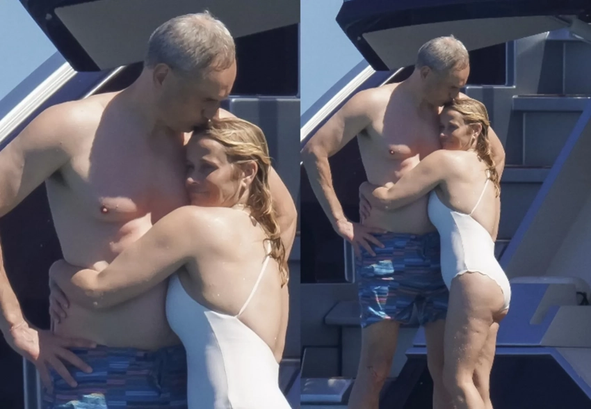 Риз Уизерспун засняли с бойфрендом на яхте в Сен-Тропе